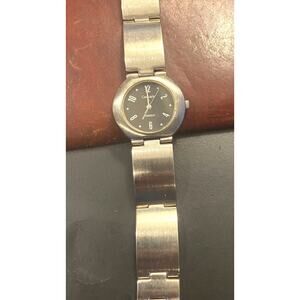 Women's 30mm Brushed Metal Carriage by Timex Watch, Black Face, Indiglo